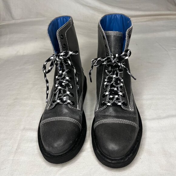 Diesel D-Cage Gray Leather Combat Boots US 9 STOCK: 01775 YPR 276 T8085 - Picture 15 of 16